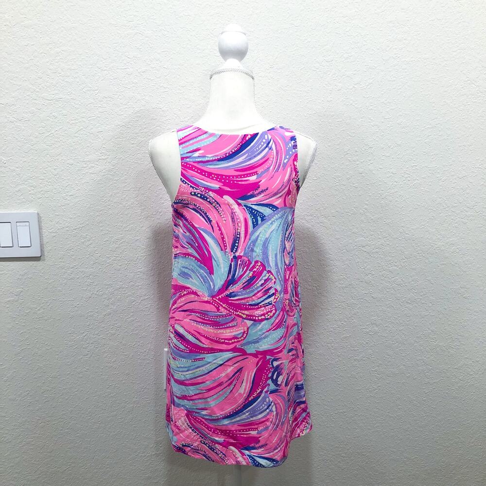 Lilly Pulitzer Jackie 100% Silk Shift Dress Oh My Guava - Picture 4 of 11